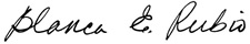 Signature Blanca E. Rubio