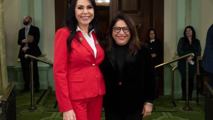 Assemblymember Rubio with Azucena Maldonado on Assembly Floor