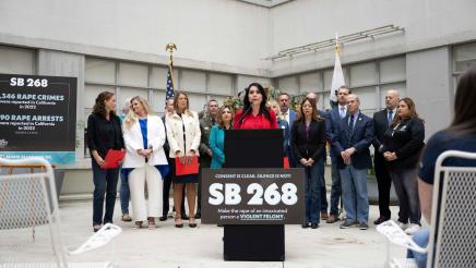 SB 268 Press Conference - Make the rape of an intoxicated person a violent felony