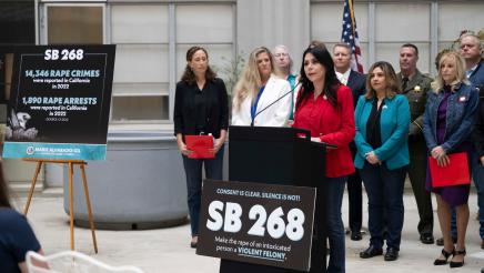 SB 268 Press Conference - Make the rape of an intoxicated person a violent felony