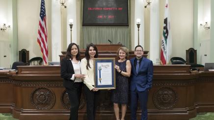 Assemblywoman Rubio standing with the 2019 Nonprofit of the Year